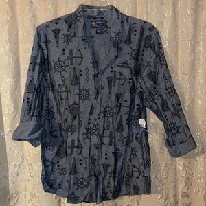 Gray denim pattern shirt